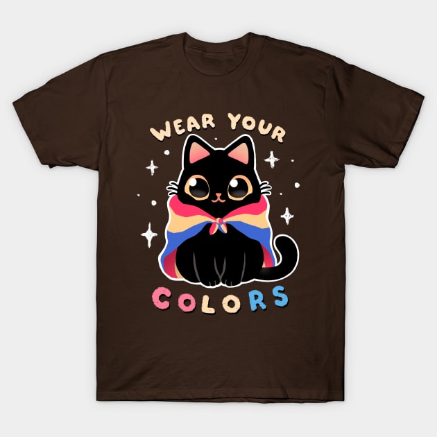 Pansexual LGBT Pride Cat - Kawaii Rainbow Kitty - Wear your colors T-Shirt by BlancaVidal